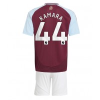 Aston Villa Boubacar Kamara #44 Koti Peliasu Lasten 2024-25 Lyhythihainen (+ Lyhyet housut)